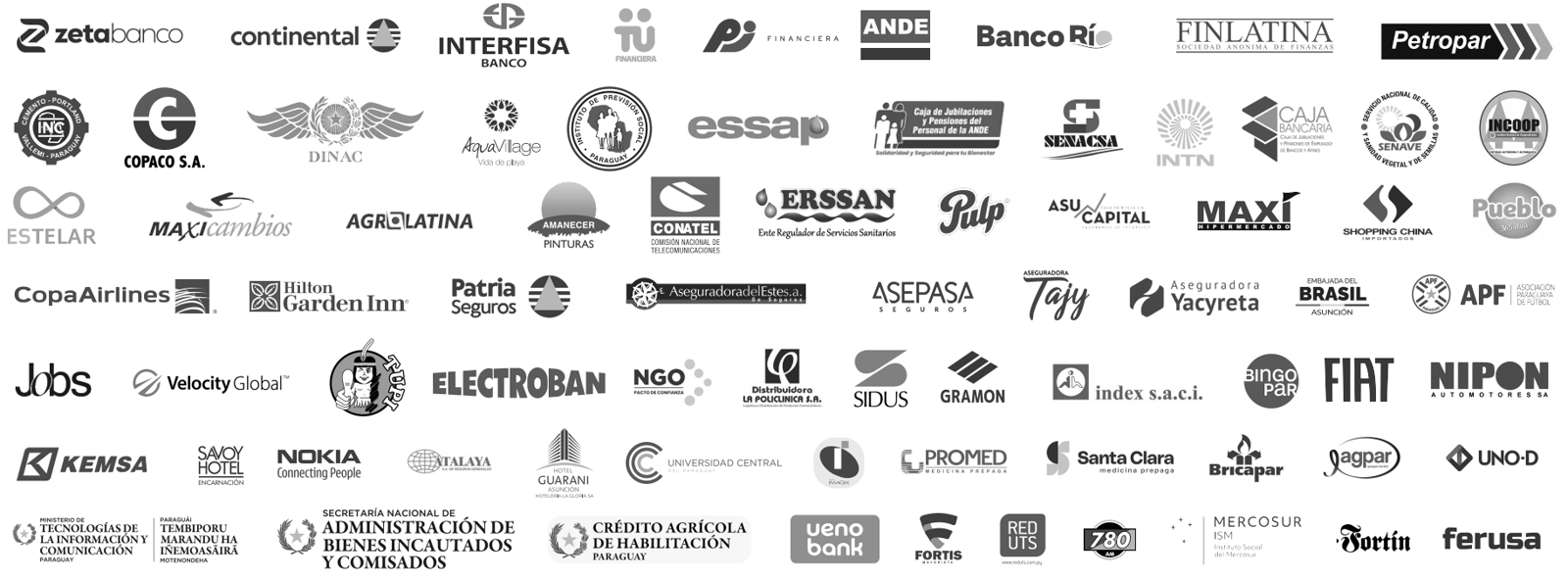 Logos de clientes de PCG Auditores